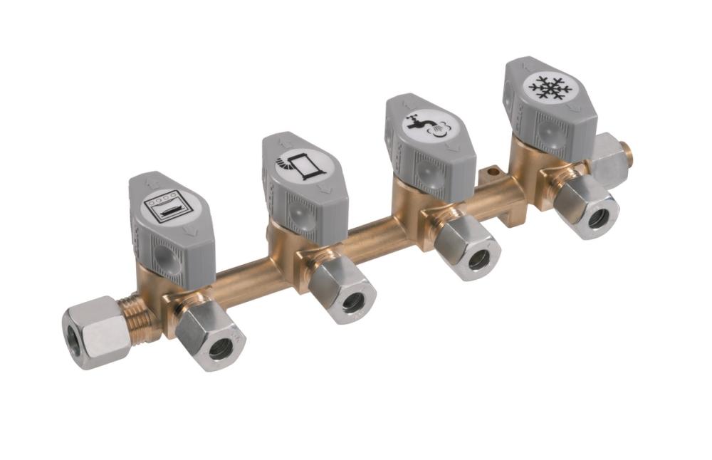 Gasskran m/ 4 uttak 10 mm