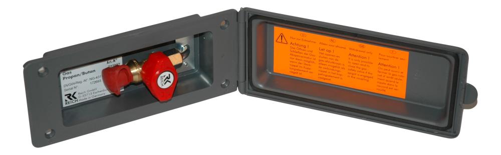 Gassuttak m/ hurtigkobling grå