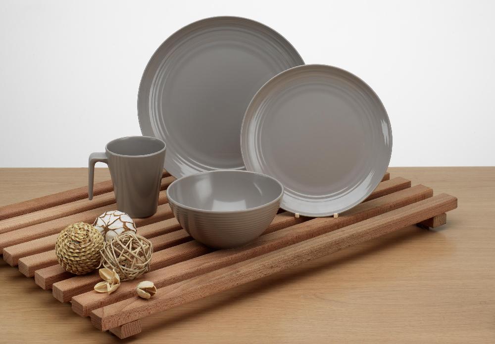 Servise Seramika Latte Brun Melamin 16 deler