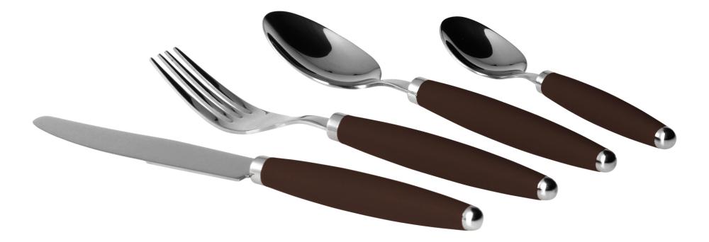 Bestikksett Edelstahl Earth 16 deler Brun