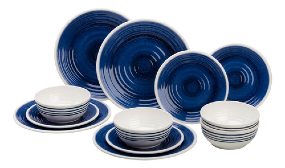Servise Azure Blå Melamin 12 deler