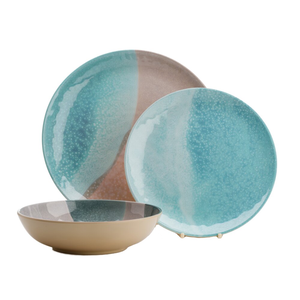 Servise Dunes Flerfarget Melamin 12 deler