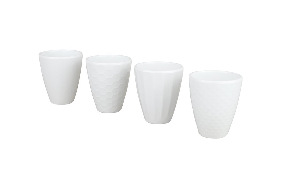 Royal Edelweiss Eggeglass 4 stk Hvit