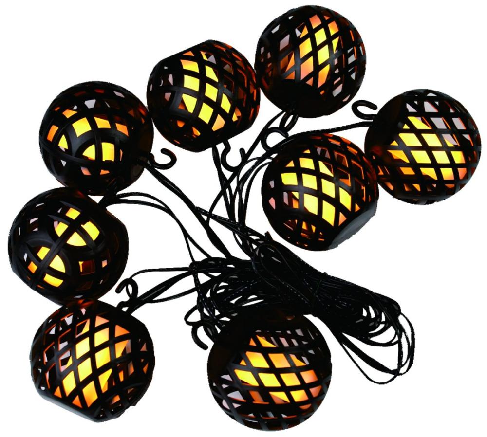 Lysslynge LED Flammeimmitasjon Sort 7 m