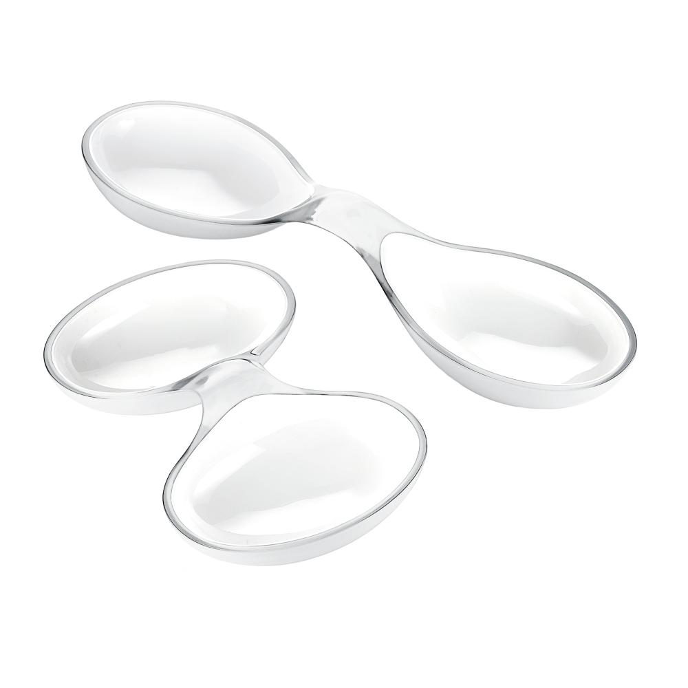 Serveringssett Two-Tone Hvit