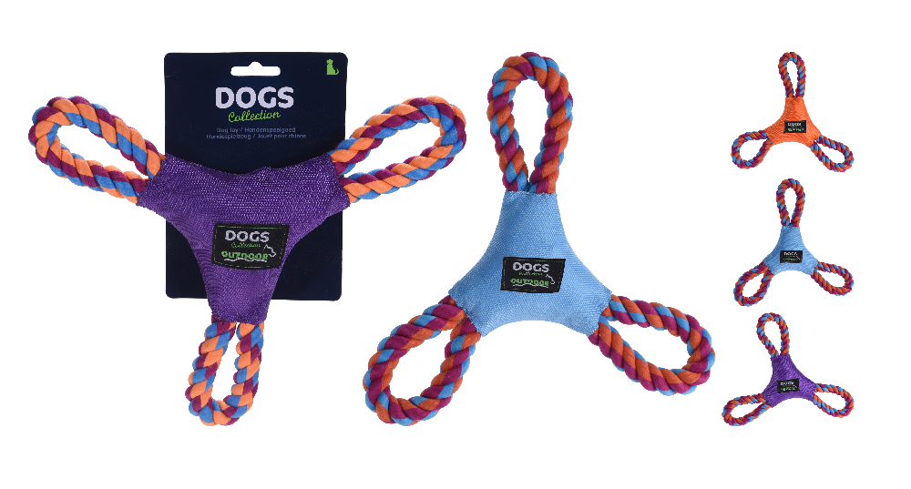 Leketau til hund Ass. farge