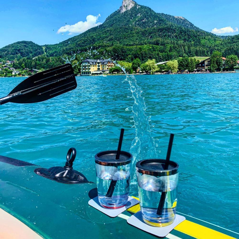 Magnetisk glass - Drikkeglass m/lokk 25 cl. flerfarget 6 stk