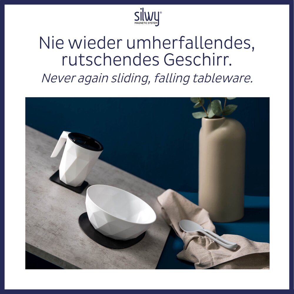 Magnetisk skål High-Tech 16 cm hvit