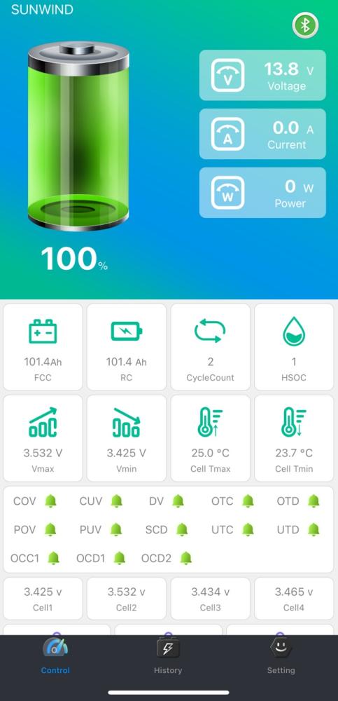 Litiumbatteri til bobil og campingvogn 100Ah Bluetooth
