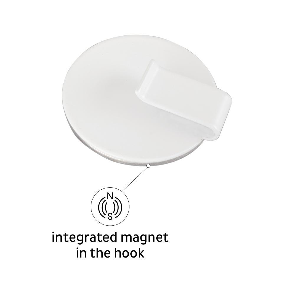 Magnetisk krok Clever m/ hvit krok/pad