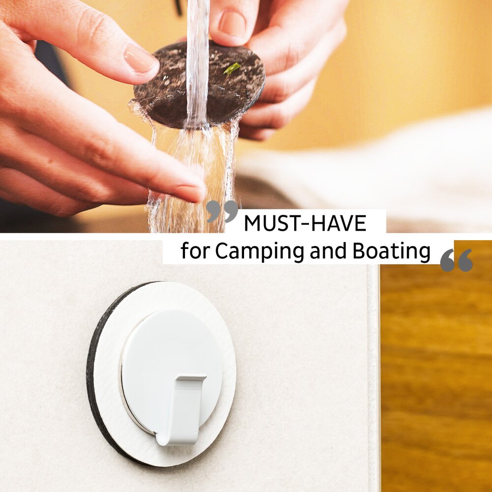 Magnetisk krok Clever m/ hvit krok/pad