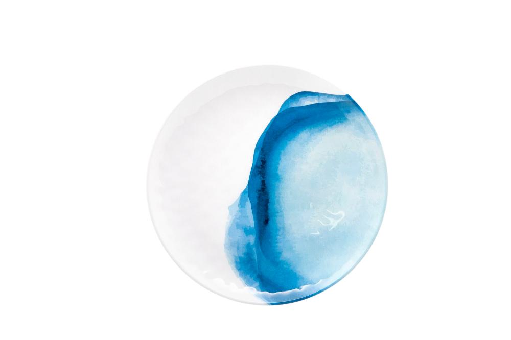 Servise Deep Sea blå/hvit Melamin 12 deler