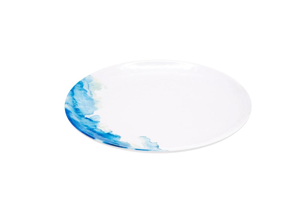 Servise Deep Sea blå/hvit Melamin 12 deler