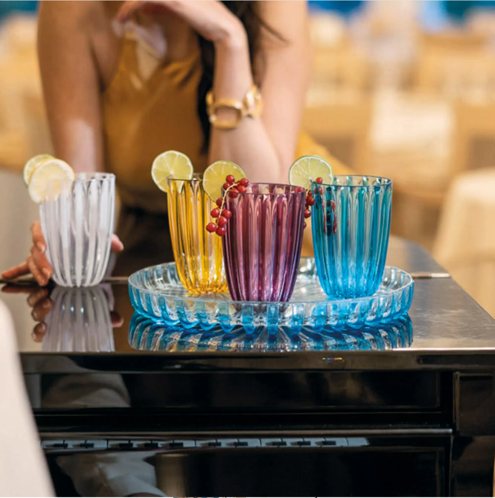 Glass Dolce Vita 4 stk blå