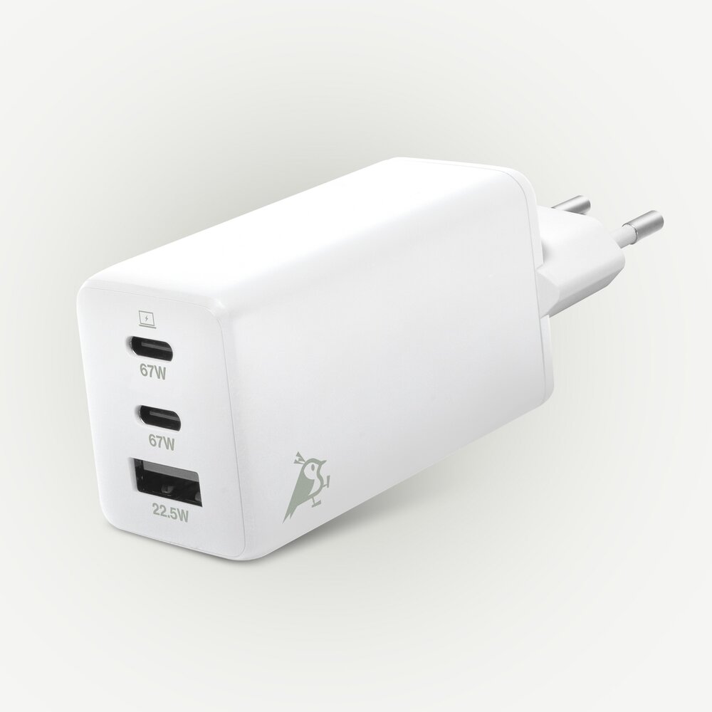 Vegglader Chargebird W3 65W Hvit