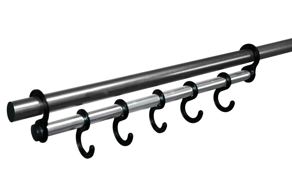 Coats Rack Kroklist 7 kroker grå/svart