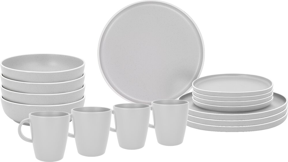 Servise Lunch Box Dolomit Melamine 16 deler hvit