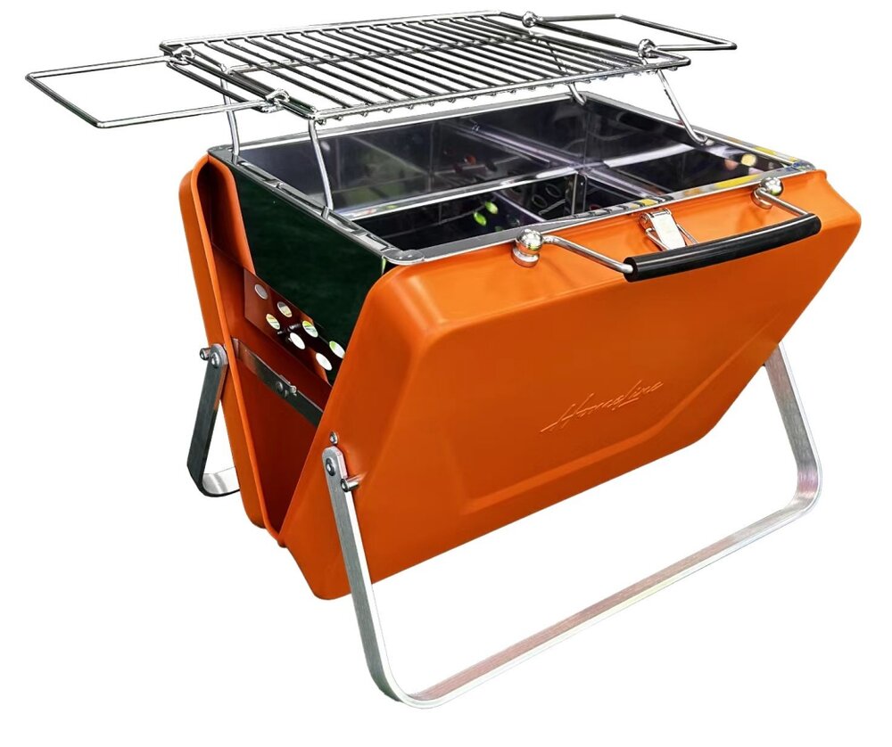 Kullgrill i koffert orange