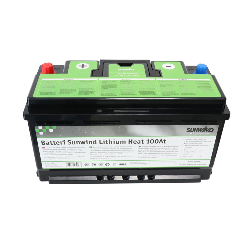 Litiumbatteri til bobil og campingvogn 100Ah Bluetooth
